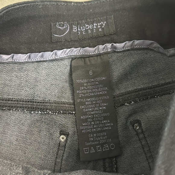 Bluberry Denim black jeans pull on - Picture 3 of 8